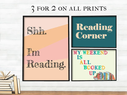 My Weekend is all Booked Up - Quote Art
