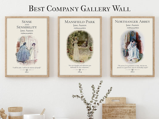 Best Company - Jane Austen Title Page Gallery Wall Set
