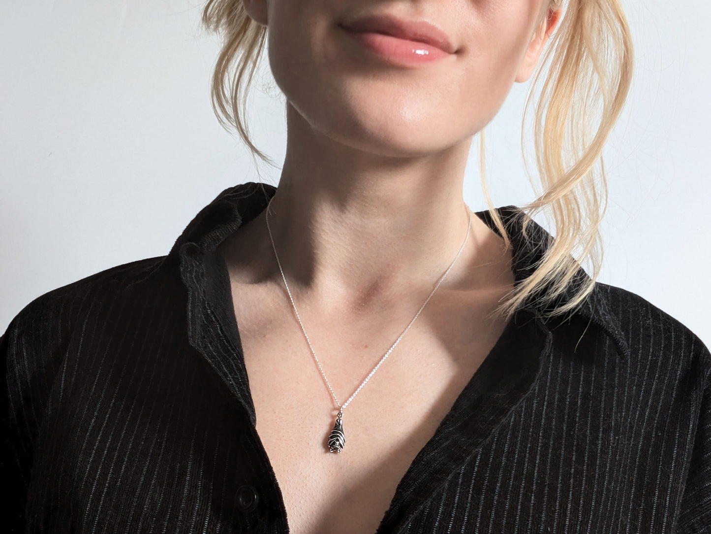 Hanging Bat Necklace - Dracula Jewellery