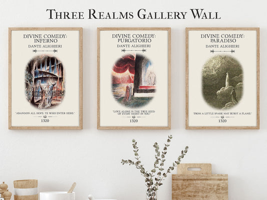 Three Realms - Divine Comedy Gallery Wall Set