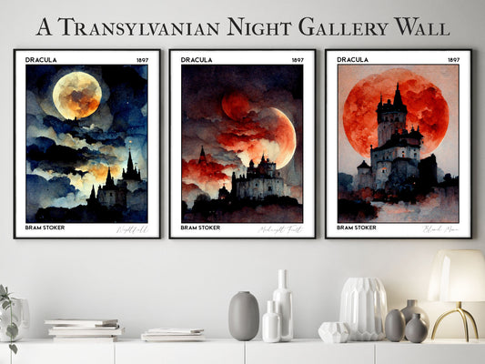 A Transylvanian Night - Dracula Gallery Wall Set
