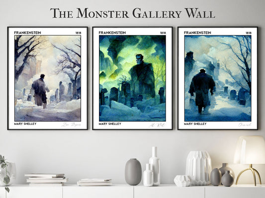 The Monster - Frankenstein Gallery Wall Set