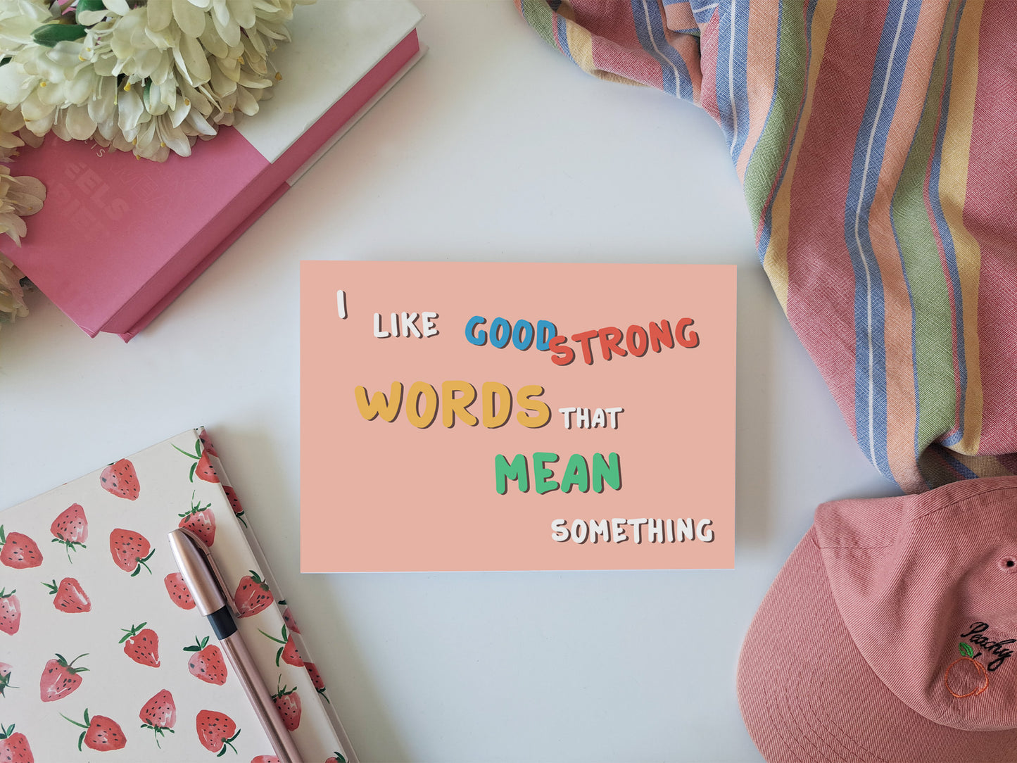 I Like Good Strong Words that Mean Something - Little Women - Quote Art