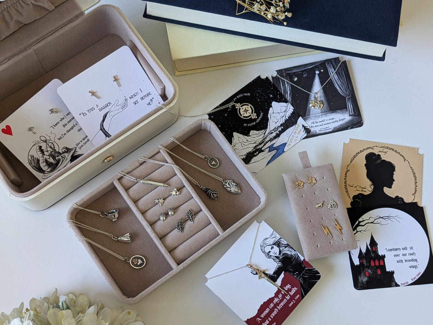 Flaming Heart Necklace - Wuthering Heights Jewellery