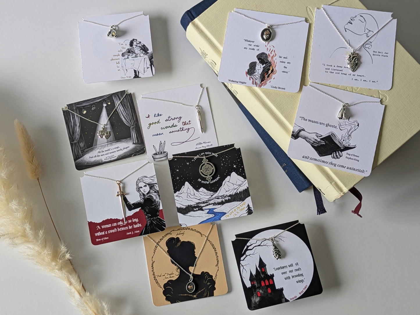 Flaming Heart Necklace - Wuthering Heights Jewellery