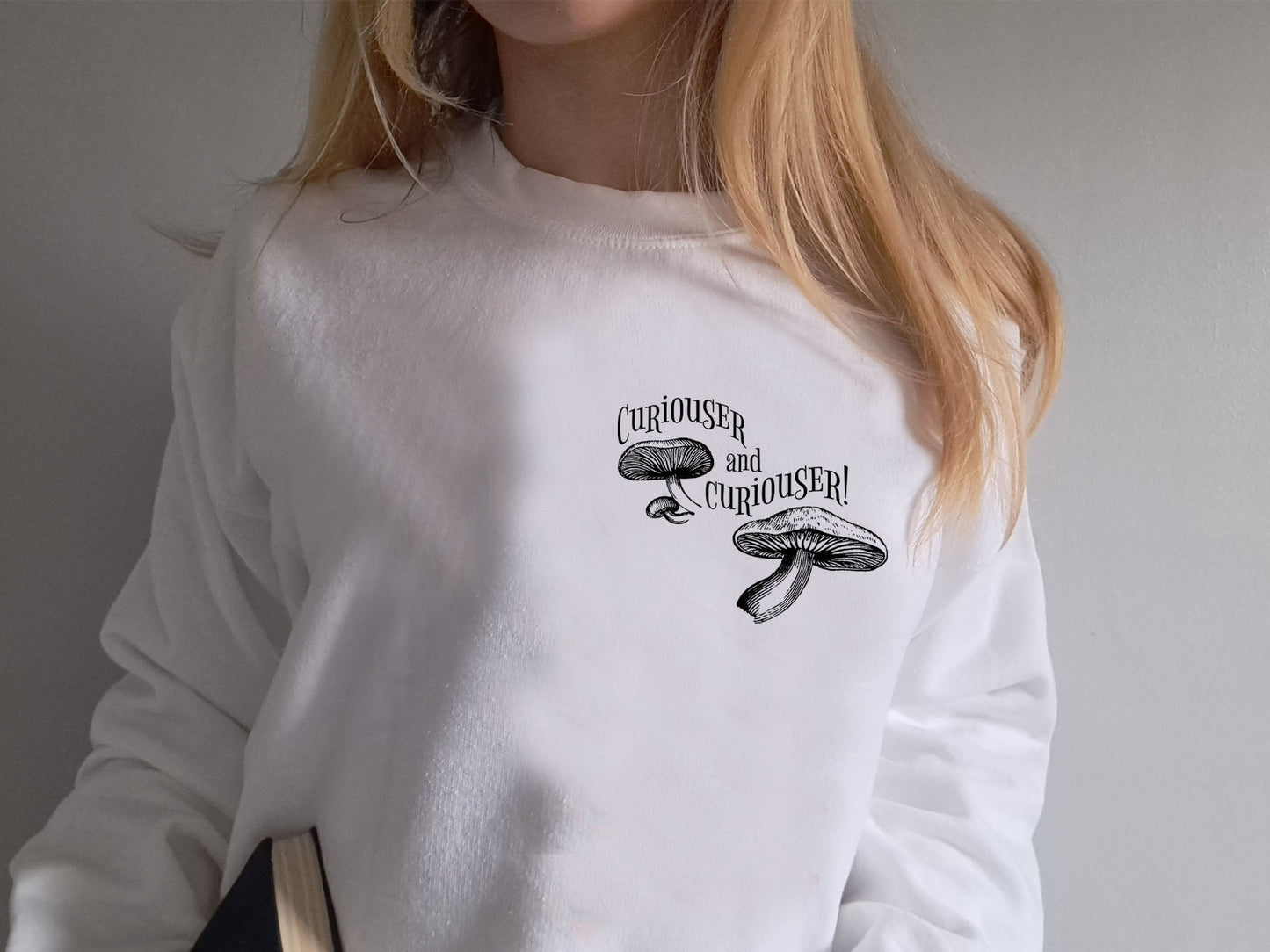 Alice's Adventures in Wonderland Mushroom Literary Sweater