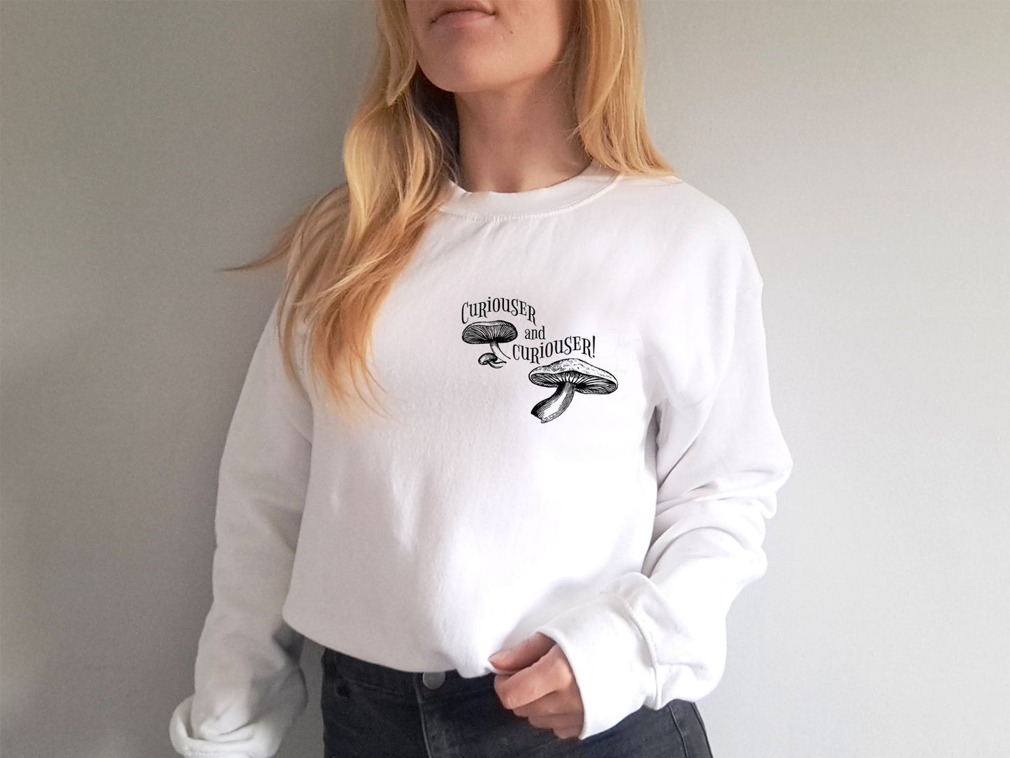 Alice's Adventures in Wonderland Mushroom Literary Sweater