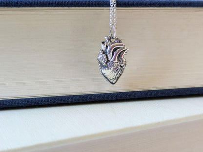 Anatomical Heart Necklace - Sylvia Plath Jewellery