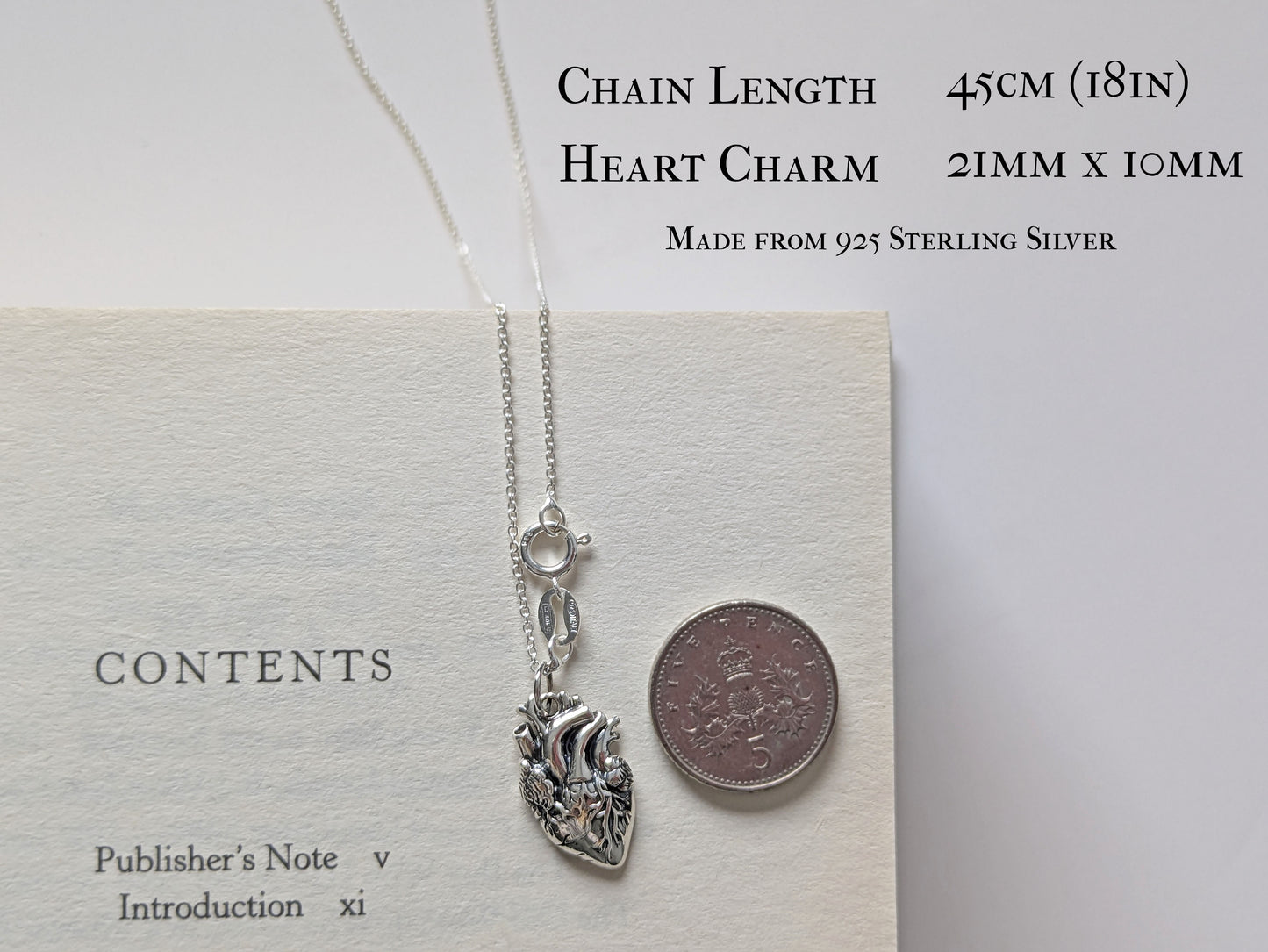 Anatomical Heart Necklace - Sylvia Plath Jewellery