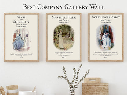 Best Company - Jane Austen Title Page Gallery Wall Set