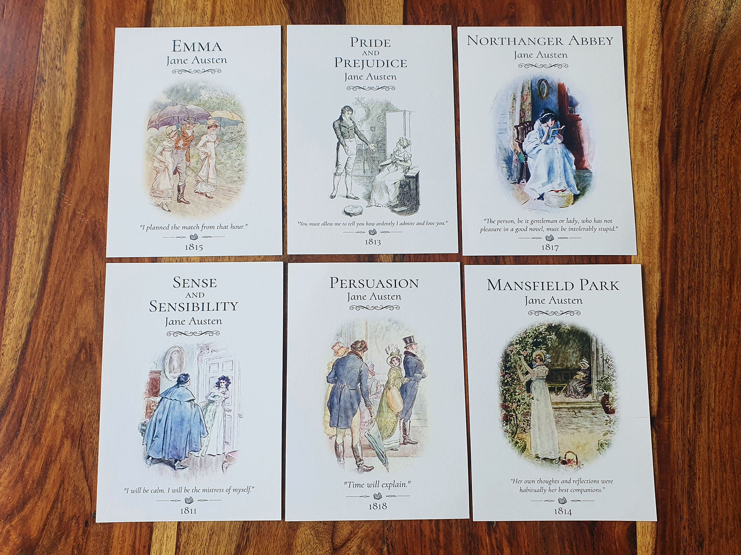 Jane Austen Literary Postcards