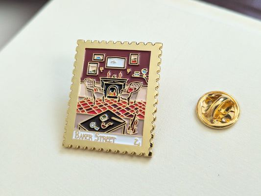 Baker Street Enamel Pin - Sherlock Holmes Literary Souvenir