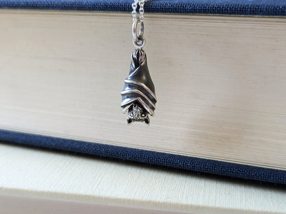 Hanging Bat Necklace - Dracula Jewellery