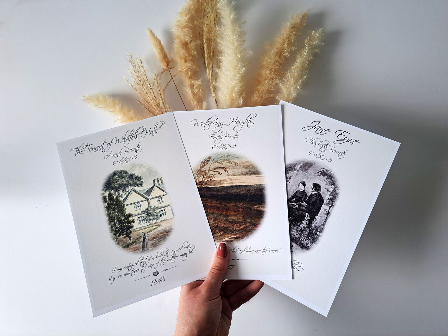 Windswept Hearts - Brontë Sisters Title Page Gallery Wall Set