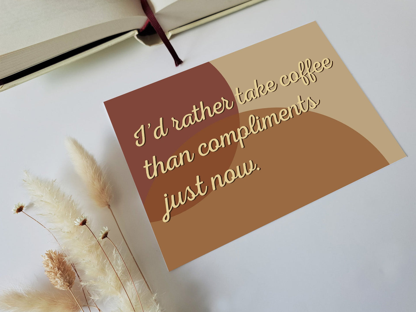 Coffee Over Compliments - Little Women - Quote Art