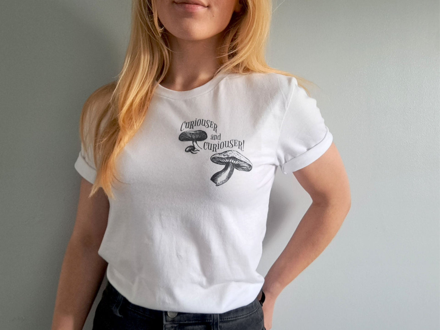 Alice's Adventures in Wonderland Mushroom Literary T-Shirt