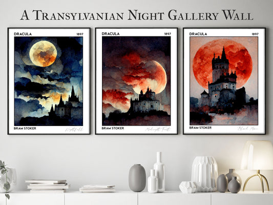 A Transylvanian Night - Dracula Gallery Wall Set