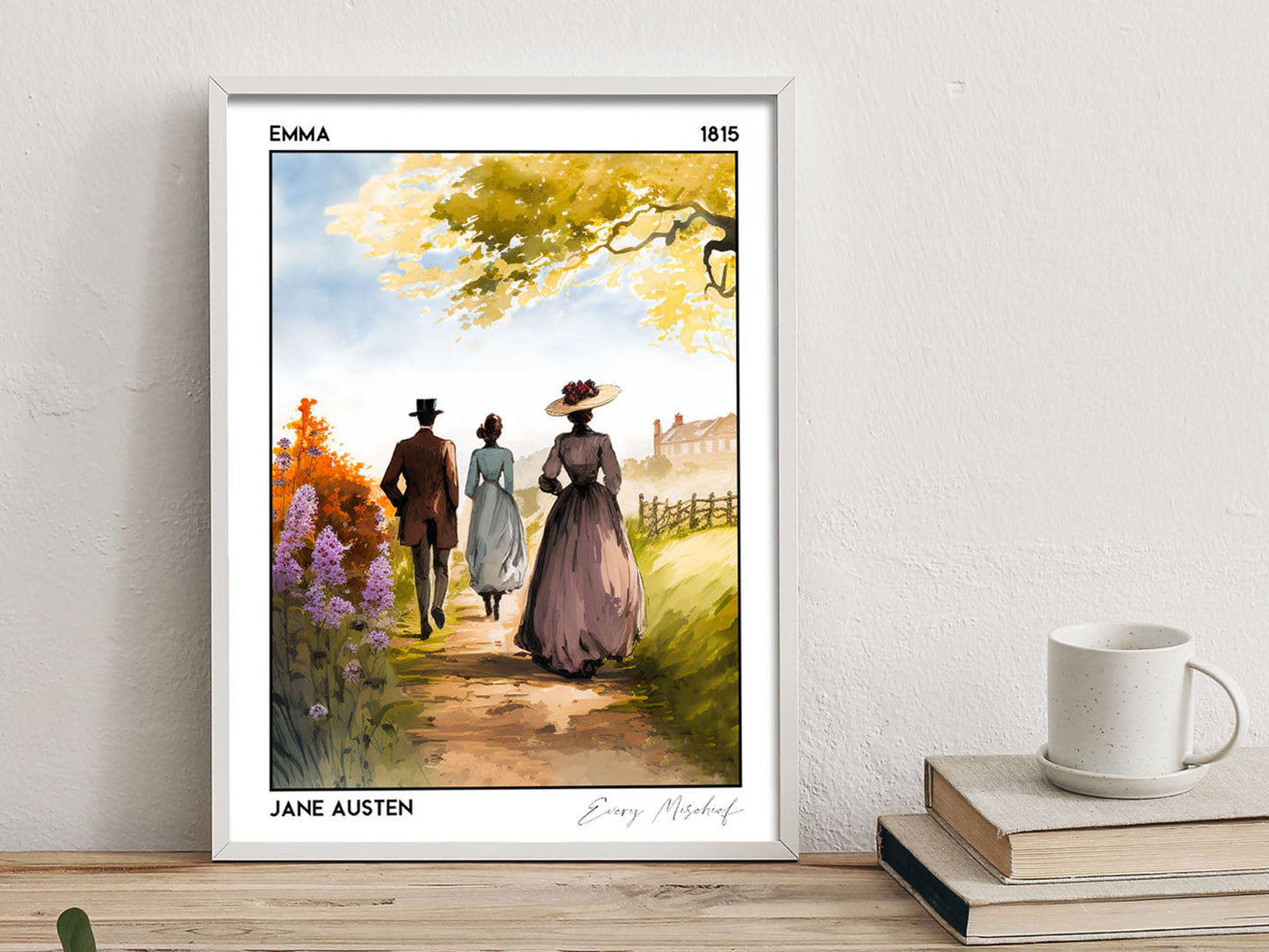 Tenderness of Heart - Jane Austen Watercolour Gallery Wall Set