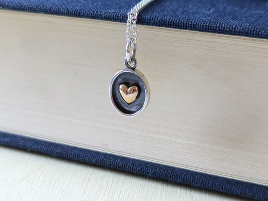 Framed Heart Necklace - Pride and Prejudice Jewellery