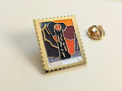 Mordor Enamel Pin - Lord of the Rings Literary Souvenir