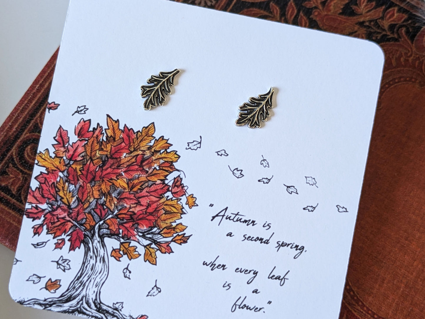 Oak Leaf Earrings - Albert Camus