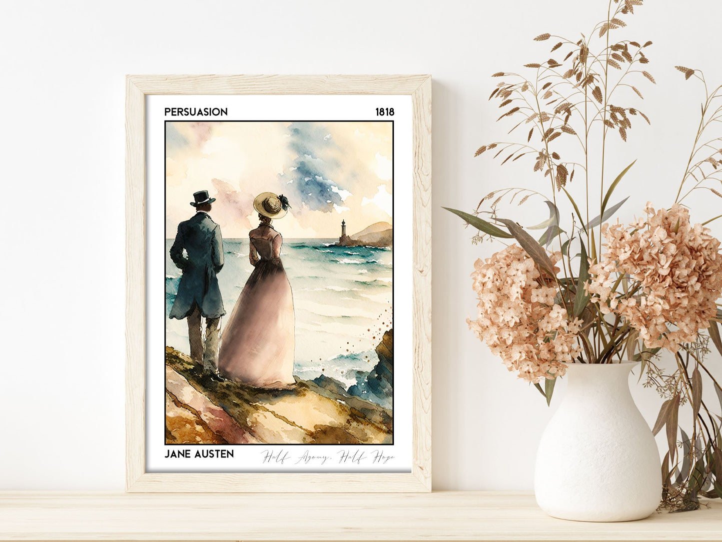 Tenderness of Heart - Jane Austen Watercolour Gallery Wall Set