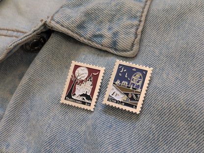 Victor's Lab Enamel Pin - Frankenstein Literary Souvenir