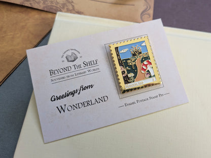 Wonderland Enamel Pin - Alice's Adventure's in Wonderland Literary Souvenir
