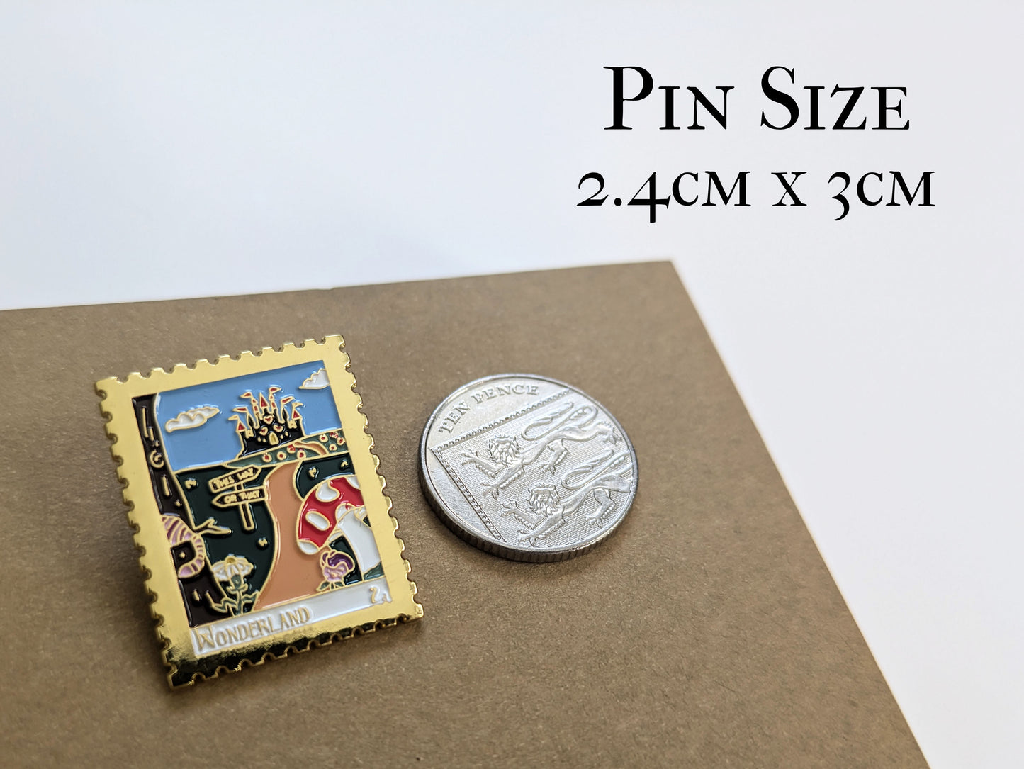 Wonderland Enamel Pin - Alice's Adventure's in Wonderland Literary Souvenir