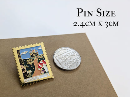 Wonderland Enamel Pin - Alice's Adventure's in Wonderland Literary Souvenir
